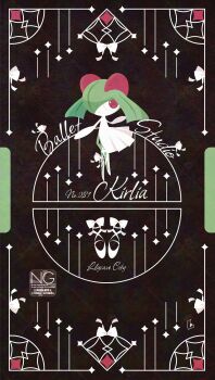 1other ballet_slippers character_name closed_mouth colored_skin gen_3_pokemon green_hair green_skin highres kirlia looking_at_viewer meme_(sleepsheep) multicolored_skin nintendo pokemon pokemon_(creature) pokemon_focus red_eyes shoes sidelocks smile two-tone_skin white_skin