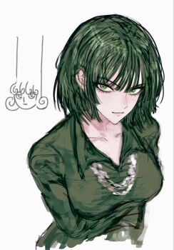 Rule 34 | 2girls, arm under breasts, breasts, chibi, chibi inset, collarbone, cropped torso, dress, fubuki (one-punch man), green eyes, highres, jewelry, large breasts, multiple girls, necklace, one-punch man, pearl necklace, short hair, siblings, sketch, smile, solo focus, tatsumaki, taut clothes, taut dress, tynsami3106, white background