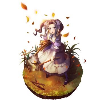 1girl artist_request autumn_leaves black_boots blue_ribbon blush boots campfire child dress eyelashes falling_leaves forehead full_body game_cg grass hair_intakes hair_ribbon holding holding_stick kettle layered_sleeves leaf long_hair long_sleeves looking_at_viewer medium_dress melty_q_melromarc neck_ribbon official_art on_grass open_mouth pantyhose purple_dress purple_eyes purple_hair purple_ribbon ribbon short_over_long_sleeves short_sleeves simple_background solo standing stick tate_no_yuusha_no_nariagari tate_no_yuusha_no_nariagari_rerise teeth tongue transparent_background turtleneck turtleneck_dress twintails upper_teeth_only v-shaped_eyebrows white_dress white_pantyhose
