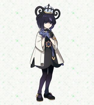 1girl gwynn_(pokemon) hat highres nintendo official_art pokemon pokemon_legends:_z-a purple_eyes purple_hair solo