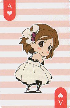 1girl ace_(playing_card) ace_of_hearts animated animated_gif card card_(medium) chibi don&#039;t_say_&quot;lazy&quot; female_focus food fruit heart hirasawa_yui jack_(playing_card) jack_of_hearts k-on! king_(playing_card) king_of_hearts_(playing_card) lowres magic_trick orange_(fruit) pantyhose playing_card playing_card_(medium) queen_(playing_card) queen_of_hearts_(playing_card) solo striped_clothes striped_pantyhose