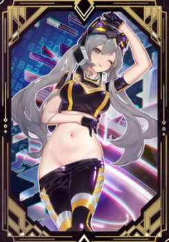 1girl artist_request gloves groin i:p_masquerena navel one_eye_closed pants skin_tight smile source_request tagme tight_clothes tight_pants wink yu-gi-oh!