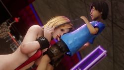 1boy 1girl 3d age_difference animated artist_request bdsm blonde_hair breasts chain cuffs dead_or_alive fellatio hetero indoors irrumatio kneeling large_breasts leash lowres mature_female oral penis pov short_hair shota slingshot_swimsuit smaller_dominant sound source_request swimsuit tagme tina_armstrong uncensored video