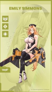 1girl 3d aiming aiming_at_viewer animated ass audible_speech black_leotard blonde_hair boots bouncing_breasts braid breasts character_name covered_navel curvy elbow_gloves emily_simmons female_focus floating full_body game_cg glasses gloves green_eyes hat highleg highleg_leotard highres japanese_audio leotard lilith-soft long_hair multicolored_leotard nurse_cap revealing_clothes shiny_clothes shiny_skin short_hair simple_background single_braid sitting smile solo sound tagme taimanin_(series) taimanin_asagi taimanin_squad thigh_boots two-tone_leotard very_long_hair video weapon white_leotard wide_hips yellow_background zoom_layer