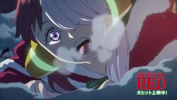 1boy 2girls animated anime_screenshot audible_speech breath building christmas christmas_lights christmas_ornaments christmas_tree closed_mouth dr._kureha dress falling flying furry furry_male gloves hair_over_one_eye hair_rings hat headphones japanese_audio long_hair long_sleeves looking_at_another looking_at_viewer lying merry_christmas multicolored_hair multiple_girls night official_art one_piece one_piece_film:_red open_clothes open_mouth purple_eyes salute santa_costume santa_dress santa_hat simple_background single_glove sky smile snowman sound split-color_hair star_(sky) starry_sky talking toei_company tony_tony_chopper two-tone_dress two-tone_hair uta_(one_piece) very_long_hair video walking