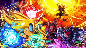 2kartz 6+boys absurdres aura battle character_request derivative_work dragon_ball dragon_ball_fighterz energy_ball group_picture highres kamehameha_(dragon_ball) male_focus metal_sonic multiple_boys powering_up shadow_the_hedgehog silver_the_hedgehog sonic_(series) sonic_the_hedgehog super_shadow super_silver super_sonic