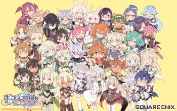 6+boys 6+girls alisa_kirsten alvin_granford angel angel_and_devil animal_ears aqua_eyes aqua_hair black_hair blade_(galaxist) blonde_hair blue_eyes blue_hair brown_eyes brown_hair camilla_regina carrie_alberta cat cat_boy cat_girl circlet clarice_umbra closed_eyes copyright_name copyright_notice dark_elf dark_skin demon_boy demon_girl dog_boy dog_girl dwarf elf emelia_pris end_card ending english_text erik_burton erika_oldenburg eve_ainsworth everyone fairy fang farfalia full_body green_eyes green_hair hair_between_eyes hannah_blaze heterochromia highres jenna_kirsty juno_bernal killian_phegor kirara_ookami kris_bernal ledo_vassar light_blue_hair light_brown_hair liliana_hart lion_girl long_hair lucille_aleister luke_venus mary_lane mikhail_lancelot misty_sheikh monica_grace multiple_boys multiple_girls official_art official_wallpaper one_side_up orange_hair pink_eyes pink_hair pointy_ears pop-up_story purple_eyes purple_hair rabbit_ears rabbit_girl red_eyes renge_miyamoto revia_serge revision rita_drake ruri_ookami selim_spark serizawa_shion shinigami shiroe_adele short_hair siblings siren_(mythology) sisters skin_fang st._feles_gakuen_uniform stella_noir suzuna_isurugi tiger_girl ursula_raiment vampire white_hair wolf_girl yellow_eyes ymir_paaya yuuri_lessen ziz_glover