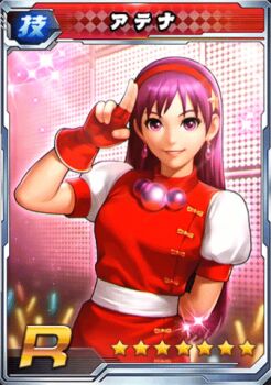 1girl animated animated_gif asamiya_athena dress earrings female_focus gloves glowing hairband hand_up jewelry lightstick long_hair looking_at_viewer neon_lights pale_skin purple_eyes purple_hair scenery shirt skirt smile smiley_face stage stage_lights standing star_(symbol) the_king_of_fighters