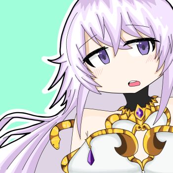 1girl artist_request green_background grimms_notes highres long_hair magic_mirror_(grimms_notes) nyanutank simple_background solo source_request upper_body