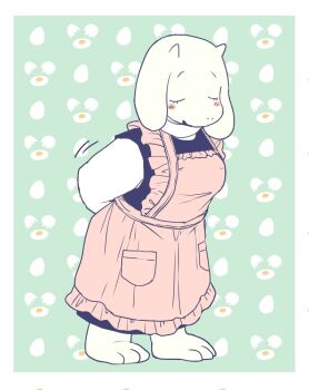 apron closed_eyes furry goat ikuta_semi tagme toriel undertale utdr_(toby_fox)