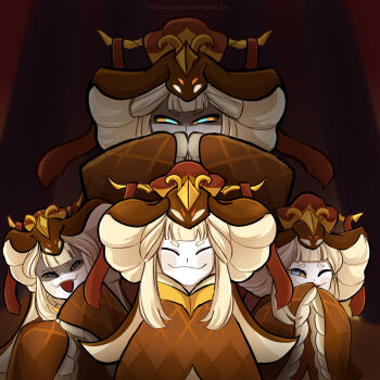 Rule 34 | 1other, androgynous, chinese clothes, cookie run, cookie run: ovenbreak, highres, long hair, looking at viewer, lusca-chan, sleeves past wrists, slit pupils, snake fruit cookie, very long hair, white hair