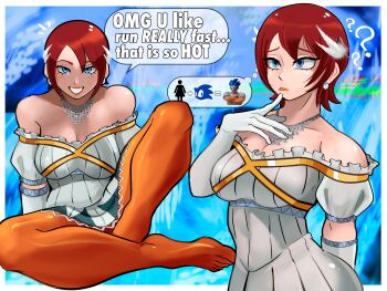 1girl absurdres breasts cleavage feet highres pantyhose pepperoni-ravioli princess_elise_the_third sonic_(series) sonic_the_hedgehog_(2006)