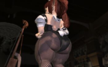 Rule 34 | 3d, ass, final fantasy, final fantasy xiv, fishnets, huge ass, lalafell, olerito, shortstack, thick thighs, thighs