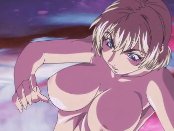 00s 1girl 2007 american animated animated_gif bible_black bible_black_new_testament blonde_hair blue_eyes bouncing_breasts breasts demon jewelry jody_crowley large_breasts magic_circle nipples open_mouth shin_bible_black short_hair tagme