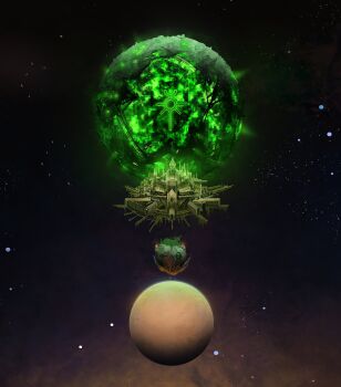 absurdres alien ankh_of_the_triarch architecture armor artificial_eye attack_moon_(wh40k) building castle city cityscape commentary english_commentary fangs fire floating_castle floating_city floating_island fortress glowing glowing_eye glowing_windows gothic_architecture green_eyes highres imperial_fists imperium_of_man mechanical_eye megastructure military_vehicle moon navis_imperialis necron no_humans one-eyed orc ork_(warhammer) phalanx_(warhammer_40k) planet scenery science_fiction skull sky space space_station spacecraft spire star_(sky) starry_sky thefearmaster tower tusks warhammer_40k world_engine_(wh40k)