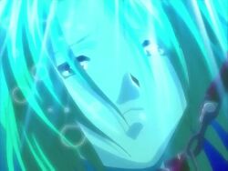 1girl animated breasts brown_hair competition_swimsuit green_eyes medium_breasts night_shift_nurses_karte one-piece_swimsuit partially_submerged pool poolside short_hair swimming swimsuit tagme underwater video water