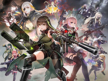 404_(girls&#039;_frontline) agent_(girls&#039;_frontline) ak-12 ak-12_(girls&#039;_frontline) alina_(girls&#039;_frontline) an-94 an-94_(girls&#039;_frontline) angelia_(girls&#039;_frontline) anti-rain_(girls&#039;_frontline) ar-15 armband assault_rifle bad_id bad_pixiv_id beret black_bow black_hair black_jacket black_legwear black_ribbon blonde_hair blue_eyes blunt_bangs bow braid breasts brown_eyes brown_hair bullpup cape carbine caseless_firearm closed_mouth clothes_around_waist clothing_cutout crossed_bangs cyclops_(girls&#039;_frontline) defy_(girls&#039;_frontline) dress elisa_(girls&#039;_frontline) eyepatch fingerless_gloves flashlight foregrip g11_(girls&#039;_frontline) garter_straps gas_mask girls&#039;_frontline gloves green_eyes green_hat green_jacket grey_hair gun h&amp;k_g11 h&amp;k_hk416 h&amp;k_ump hair_between_eyes hair_ornament hairband hairclip half_up_braid hat headgear heckler_&amp;_koch heterochromia hk416_(girls&#039;_frontline) holding holding_gun holding_weapon holster hood hood_down hooded_jacket horizontal_magazine jacket jacket_around_waist kalashnikov_rifle large_breasts laser_pointer laser_sight leg_up long_hair long_sleeves looking_at_viewer m16 m16a1 m16a1_(boss)_(girls&#039;_frontline) m16a1_(girls&#039;_frontline) m4_carbine m4_sopmod_ii_(girls&#039;_frontline) m4_sopmod_ii_(mod3)_(girls&#039;_frontline) m4a1_(girls&#039;_frontline) m4a1_(mod3)_(girls&#039;_frontline) mask megaphone messy_hair mod3_(girls&#039;_frontline) mole mole_under_eye multicolored_hair multiple_girls muzzle_device nyto_(girls&#039;_frontline) one_side_up open_clothes open_jacket open_mouth pantyhose pink_hair plaid_clothes plaid_skirt purple_eyes red_eyes ribbon rifle ro635_(girls&#039;_frontline) scar scarf scarf_on_head scope shirt short_suppressor shoulder_cutout sight_(weapon) single_thighhigh skirt skull_print smile st_ar-15_(girls&#039;_frontline) st_ar-15_(mod3)_(girls&#039;_frontline) strap streaked_hair submachine_gun suppressor tactical_light taesi thigh_strap thighhighs trigger_discipline twintails ump45_(girls&#039;_frontline) ump45_(mod3)_(girls&#039;_frontline) ump9_(girls&#039;_frontline) very_long_hair weapon white_hair white_shirt yellow_eyes