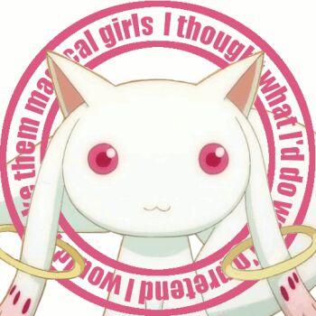 :3 animated animated_gif ghost_in_the_shell gif_artifacts kyubey laughing_man_(gits) mahou_shoujo_madoka_magica mahou_shoujo_madoka_magica_(anime) parody
