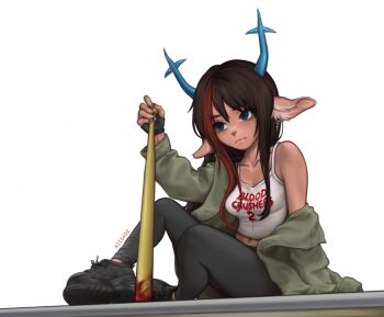 Rule 34 | animal ears, antlers, commentary, dark-skinned female, dark skin, december holiday, deer antlers, deer ears, deer girl, deltarune, ear piercing, english commentary, face piercing, horns, noelle holiday, painttool sai (medium), piercing, utdr (toby fox)