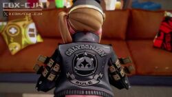 1boy 1girl 3d animated artist_name ass bent_over black_boots black_jacket blonde_hair boots breasts carpet cbx_cjw combat_helmet couch crossed_bangs cushion fellatio hair_between_eyes half-closed_eyes hand_on_another's_head hat helmet hetero indoors irrumatio jacket koikatsu_(medium) leather leather_jacket loli long_sleeves looking_at_viewer luciana_de_montefio male_pubic_hair moaning multiple_views naked_jacket nipples nude open_mouth oral peaked_cap penis pov pov_crotch pov_hands pubic_hair pussy red_eyes sex sex_from_behind sidelocks small_breasts sound spiked_helmet standing standing_sex thigh_sex thighs torso_grab twitter_username uncensored vaginal video zenless_zone_zero