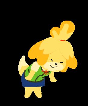 1girl animal_crossing animal_crossing:_new_horizons animated animated_gif bad_id bad_tumblr_id cardigan dancing dog_girl furry isabelle_(animal_crossing) meme minuspal nintendo parody pencil_skirt shadow shih_tzu simple_background skirt solo transparent_background yellow_fur