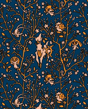 absurdres arceus azelf blue_background branch closed_eyes commentary english_commentary flower gen_4_pokemon highres legendary_pokemon limited_palette looking_ahead looking_to_the_side manaphy mesprit mythical_pokemon nintendo no_humans open_mouth outstretched_arms pokemon pokemon_(creature) sabling shaymin shaymin_(land) uxie