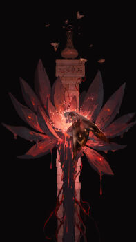 1boy arthropod_boy chinese_clothes flower gujian_qitan_3 highres ibuki_satsuki long_hair lotus moth_boy