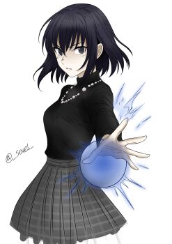 1girl black_hair jewelry kuonji_alice looking_at_viewer mahou_tsukai_no_yoru necklace skirt solo type-moon
