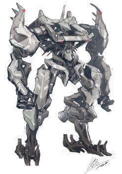 Rule 34 | armored core, armored core vi: fires of rubicon, highres, humanoid robot, joints, las91214, mecha, mecha focus, mechanical arms, mechanical hands, mechanical legs, mechanization, no humans, redesign, robot, robot joints, science fiction, thrusters