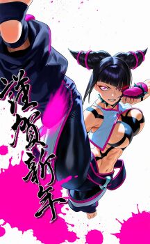 abs ai-generated han_juri hoshino_akarii kicking looking_at_viewer muscular muscular_female street_fighter toned toned_female