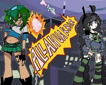 Rule 34 | 2025, 2girls, 9/11, absurdres, elfinpsyop, green hair, highres, hypnosis, indie virtual youtuber, mind control, multiple girls, nono nozomi, nonoxnobody, standing