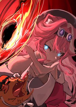 absurdres animal_ears black_hole breasts commentary english_commentary highres hololive hololive_english kyouraku long_hair looking_at_viewer multicolored_hair panther_ears panther_girl pink_hair raora_panthera streaked_hair takanashi_kiara virtual_youtuber