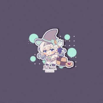 1girl black_hat blue_ribbon blush bow bowtie brown_shoes checkerboard_cookie commentary_request cookie firefly_(honkai:_star_rail) firefly_(spring_missive)_(honkai:_star_rail) food gradient_eyes gradient_hair green_bow green_bowtie green_pupils grey_background grey_hair grey_skirt hair_between_eyes hair_intakes hair_ornament hair_ribbon hat honkai:_star_rail honkai_(series) long_hair macaroon_mcr2 multicolored_eyes multicolored_hair open_mouth plaid_bow plaid_bowtie plaid_clothes pleated_skirt ribbon shoes simple_background skirt smile solo sparkle thighhighs tongue tongue_out white_thighhighs witch_hat