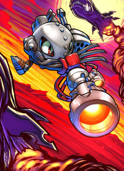 Rule 34 | cannon, cyborg, digimon, digimon (creature), digimon world, energy, highres, metalgreymon (virus), metalmamemon, solo