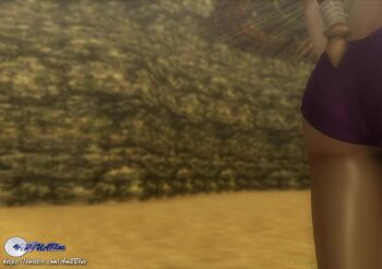 1girl 3d animated annoyed ass ass_focus beach bikini blue_eyes bouncing_breasts braid braided_ponytail breasts brown_hair cleavage close-up elf hands_on_own_hips jiggle large_breasts legs long_hair looking_at_viewer multiple_views navel nintendo ocean pointy_ears princess_zelda purple_bikini sideboob solo source_request swimsuit tagme the_legend_of_zelda the_legend_of_zelda:_twilight_princess thighs toned video virtuablueam2 walking water