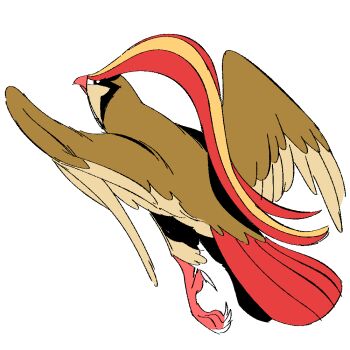 beak bird gen_1_pokemon mycorrhizastar nintendo no_humans pidgeot pokemon pokemon_(creature) simple_background solo white_background