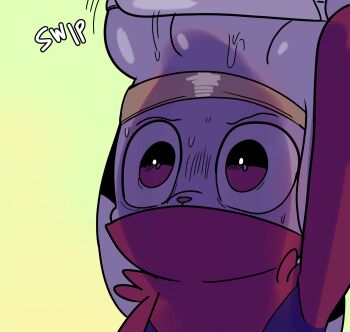 gen_8_pokemon green_background green_fur highres nintendo pokemon pokemon_(creature) portrait raboot renita_reed simple_background solo sound_effects sweat