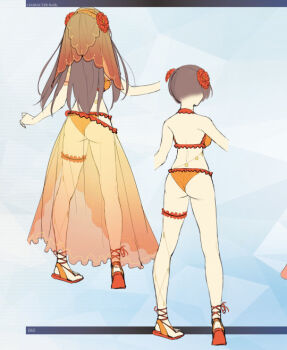 1girl arabian_clothes dancer fate/grand_order fate_(series) female_focus flower hair_flower hair_ornament koyama_hirokazu long_hair mata_hari_(fate) official_art solo thigh_strap waifu2x