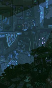 absurdly_detailed_composition animated animated_gif bathtub boombox dark donut electric_fan food game_boy game_boy_(original) handheld_game_console highres indoors loaded_interior money moonlight night no_humans original pixel_art plant plasma_globe plate poster_(object) rubber_duck scenery towel waneella window wooden_floor