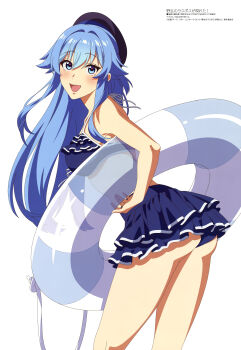 1girl absurdres anime_coloring aquastar_inc. copyright_name copyright_notice highres looking_at_viewer magazine_scan megami_magazine official_art scan simple_background solo tagme white_background