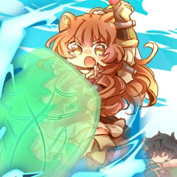Rule 34 | 1boy, 1girl, :o, air strike shield (tate no yuusha no nariagari), animal ear fluff, animal ears, arm shield, bad id, bad pixiv id, belt, black dress, black hair, blue sky, boots, breasts, brown belt, brown boots, brown eyes, brown gloves, brown hair, cloak, cloud, cloudy sky, dress, elbow gloves, fang, frown, full body, fur-trimmed collar, fur trim, gloves, green cloak, holding, holding shield, holding sword, holding weapon, incoming attack, iwatani naofumi, leather, leather boots, leather gloves, legendary shield (chimera viper shield) (tate no yuusha no nariagari), legendary shield (tate no yuusha no nariagari), long hair, long sleeves, lowres, medium breasts, messy hair, metal arm cuffs, metal wrist cuffs, midair, neck ribbon, no eyes, outdoors, raccoon ears, raccoon girl, raphtalia, red dress, red ribbon, ribbon, scabbard, shaded face, sheath, shield, short dress, short hair, sky, sleeveless, sleeveless dress, solo focus, sword, tate no yuusha no nariagari, thigh boots, thighhighs, two-tone dress, upper body, v-shaped eyebrows, weapon, white dress, white fur, zettai ryouiki, zourimushi dd