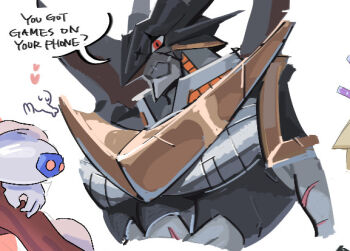 digimon digimon_(creature) heart kiss looking_at_viewer oridigi original red_eyes scar ulforcev-dramon