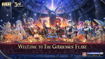 6+boys absurdres anis_(nikke) beret black_bodysuit black_gloves black_skirt blonde_hair blue_eyes bodysuit boned_meat bowl breasts brown_eyes brown_hair can candle candlelight cinderella_(nikke) cleavage closed_mouth commentary crown_(nikke) cup donut dorothy_(nikke) dress drink_can eating english_commentary english_text feast fingerless_gloves food fork frown fruit glass_bottle glasses gloves goddess_of_victory:_nikke goggles goggles_on_head green_eyes hair_over_one_eye hat headpiece highres holding holding_can holding_food holding_plate large_breasts long_hair looking_at_another meat medium_hair meiya_neon modernia_(nikke) multiple_boys official_art open_clothes parfait pink_hair plate plate_stack purple_hair rapi_(nikke) rapi_(red_hood)_(nikke) rapunzel_(nikke) red-framed_eyewear red_eyes red_hair robe scarlet_(nikke) shirt shish_kebab skirt smile snow_white_(nikke) soda_can sparkling_eyes statue strawberry table teeth turkey_(food) upper_teeth_only watermark white_bodysuit white_dress white_hair white_hat white_robe white_shirt
