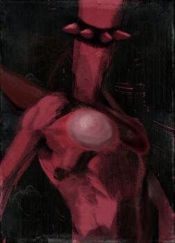 abstract abstract_background collar disco_elysium fang fang_(goodbye_volcano_high) goodbye_volcano_high muscular muscular_female non-web_source original physical_instrument_(disco_elysium) portrait solo spiked_collar spikes
