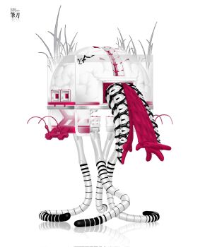 1other abstract artist_name box brain commentary daopenpen english_commentary full_body highres machine mechanical_tentacles no_humans non-humanoid_robot original reflection robot science_fiction simple_background white_background