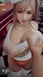 1boy 1girl 3d animated artist_name ass between_breasts bouncing_breasts breasts brown_eyes choker christmas christmas_lights christmas_tree cleavage clothed_female_nude_male collarbone covered_erect_nipples dead_or_alive deepthroat erection fellatio fellatio_gesture grabbing_another&#039;s_breast groping hat hetero highres honoka_(doa) huge_breasts kneeling lips looking_at_viewer nipples nude oral orange_shorts penis penis_on_face pink_hair pov pov_crotch red_eyes santa_hat see-through_clothes shirt shoes short_shorts shorts side_ponytail sitting slapping_with_penis sound tagme testicles thick_thighs thighhighs thighs tongue tongue_out veins veiny_penis video white_shirt white_thighhighs x3d