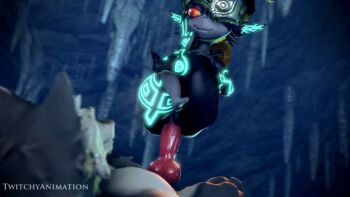 1boy 1girl 3d animal_penis animated animated_gif bestiality blonde_hair feet hetero knotted_penis midna nintendo penis sex the_legend_of_zelda the_legend_of_zelda:_twilight_princess twitchyanimation wolf