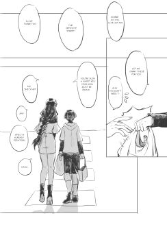 1boy 1girl absurdres alternate_costume alternate_universe amnesia arms_at_sides bag blunt_ends braid clenched_hand contemporary crosswalk dress english_text fingernails flower flying_sweatdrops genshin_impact grocery_bag hair_flower hair_ornament hair_tie high_heels highres holding holding_bag hood hoodie layered_sleeves long_hair long_sleeves low-braided_long_hair low-tied_long_hair monochrome mother_and_son open_hand raiden_shogun scaramouche_(genshin_impact) shoes shopping_bag short_sleeves shorts side-by-side skirt socks walking yaginori