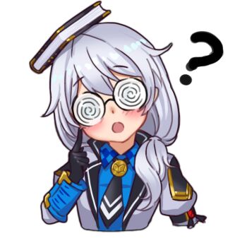 1girl :o ? bad_id bad_pixiv_id black_gloves blue_necktie blue_shirt book coat coke-bottle_glasses glasses gloves hair_between_eyes honkai_(series) honkai_impact_3rd index_finger_raised long_hair long_sleeves looking_at_viewer myurumyuru necktie open_mouth polo_shirt shirt side_ponytail simple_background solo teacher theresa_apocalypse theresa_apocalypse_(grand_sage) white_background white_coat white_hair