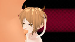 1boy 1girl 3d ahegao animal_ears animated antlers blank_eyes bouncing_breasts breasts brown_eyes brown_hair deepthroat domination erection fellatio hands_on_another&#039;s_head head_grab hetero highres horns humiliation jackalope long_ears oral penis rabbit_ears rabbit_tail ren ren_gao rengao rengaoh rolling_eyes rough_sex shirt short_hair tagme testicles uncensored usamimi video virtual_youtuber